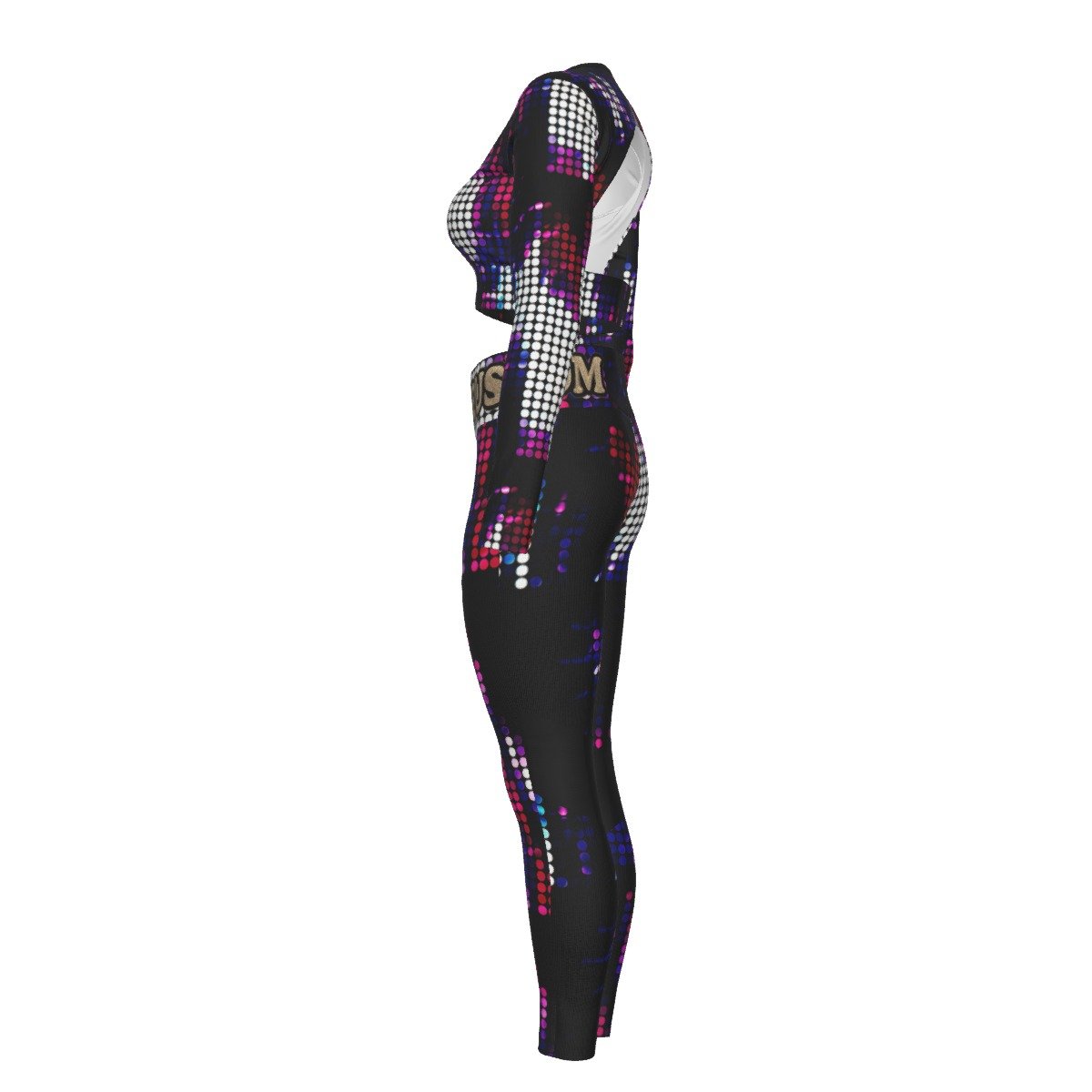 fullbreedcustom Print Women's Sport Set With Backless Top And Leggings - Image 4