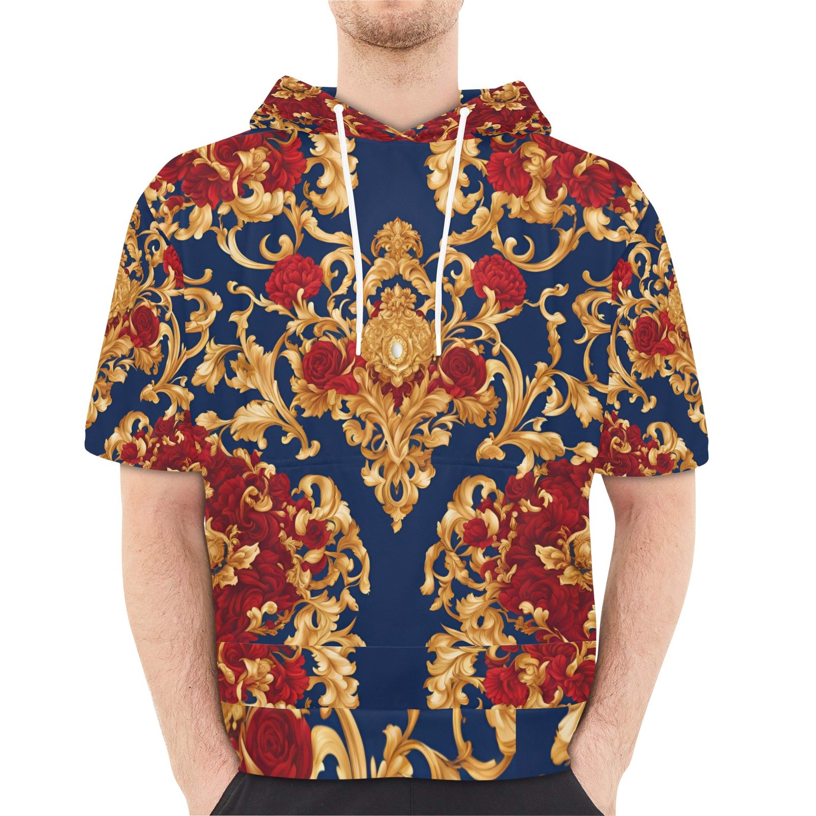 fullbreedcustom. Men's Short Sleeve Fleece Hoodie (H54)