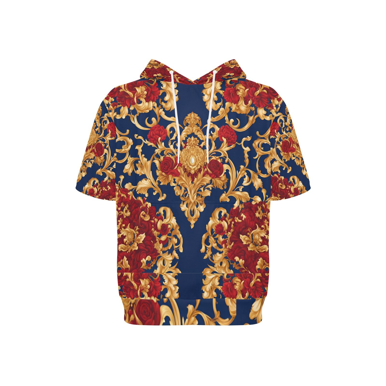 fullbreedcustom. Men's Short Sleeve Fleece Hoodie (H54) - Image 3