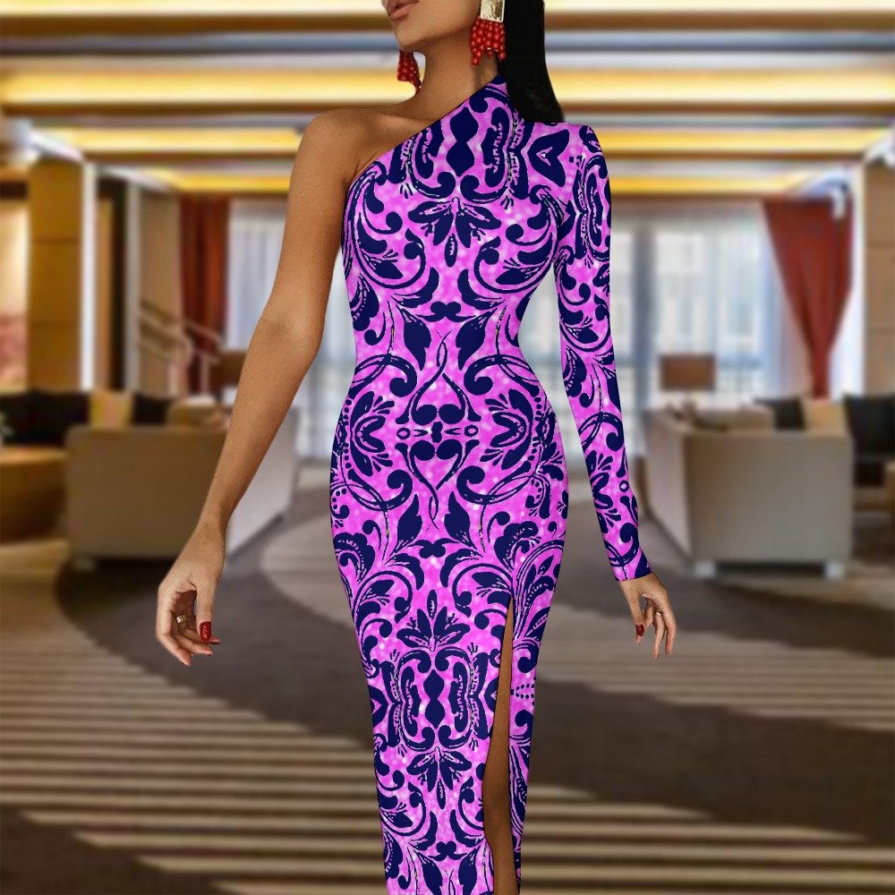 fullbreedcustom Half Sleeve Slit Dress