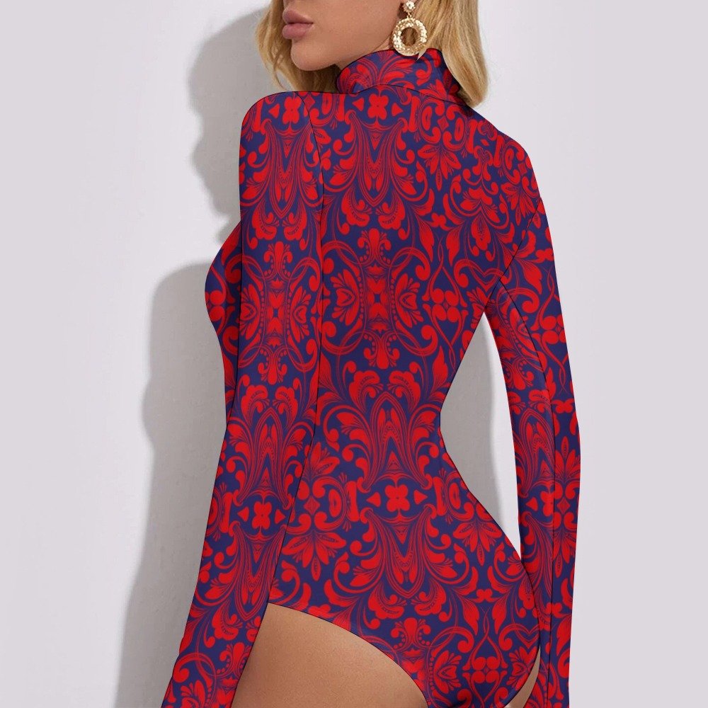 FullbreedCustom Women's Turtleneck Long Sleeve Bodysuit - Image 8