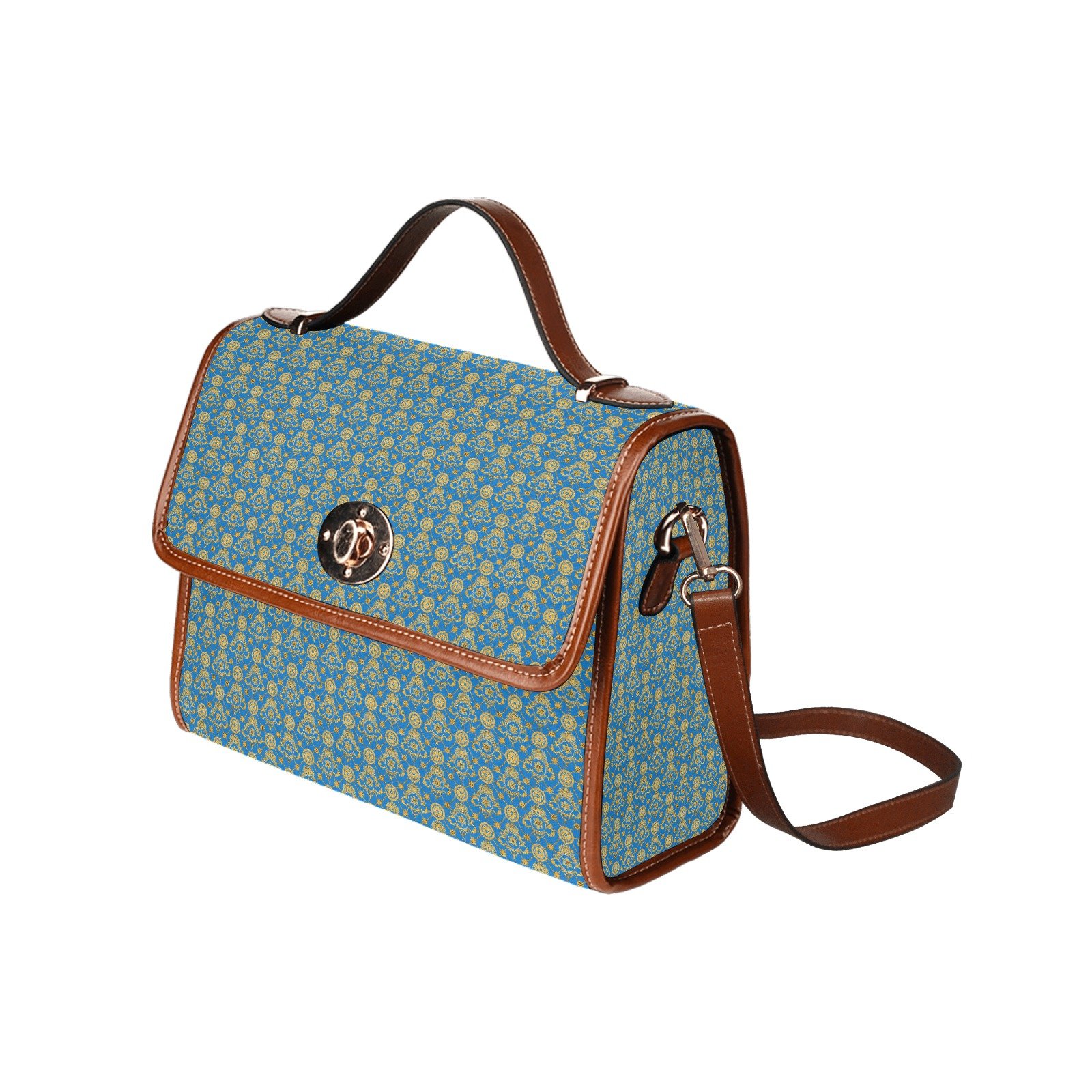 fullbreedcustom Waterproof Canvas Bag-Brown (All Over Print) (1641) - Image 4