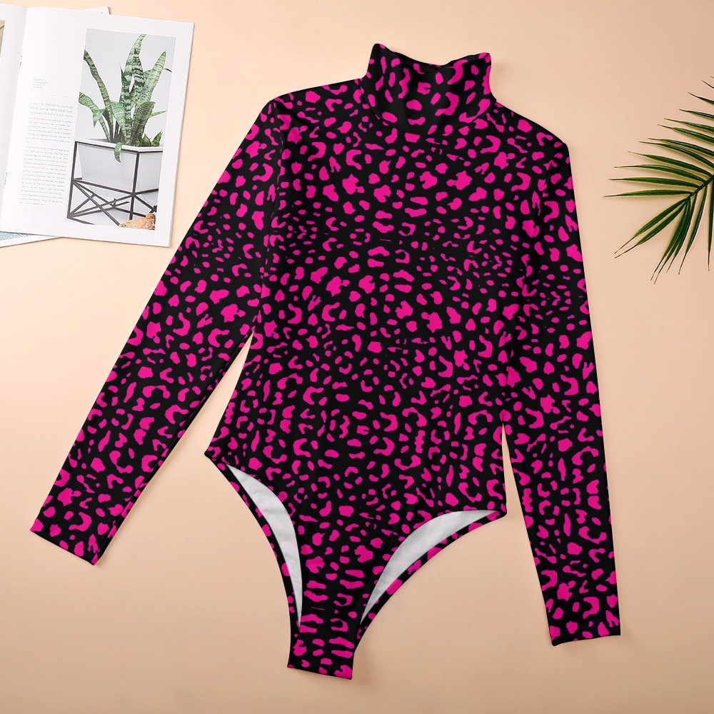 FullbreedCustom Women's Turtleneck Long Sleeve Bodysuit - Image 4