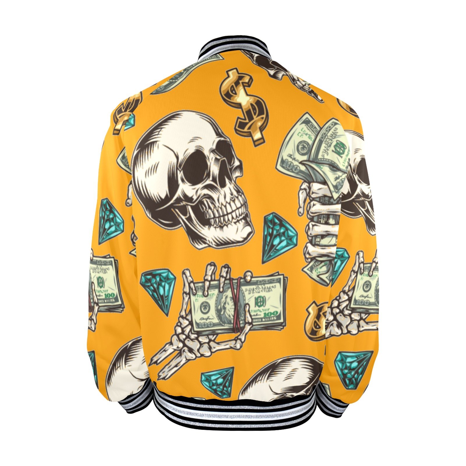 New Men's Striped Trim Bomber Jacket - Image 5