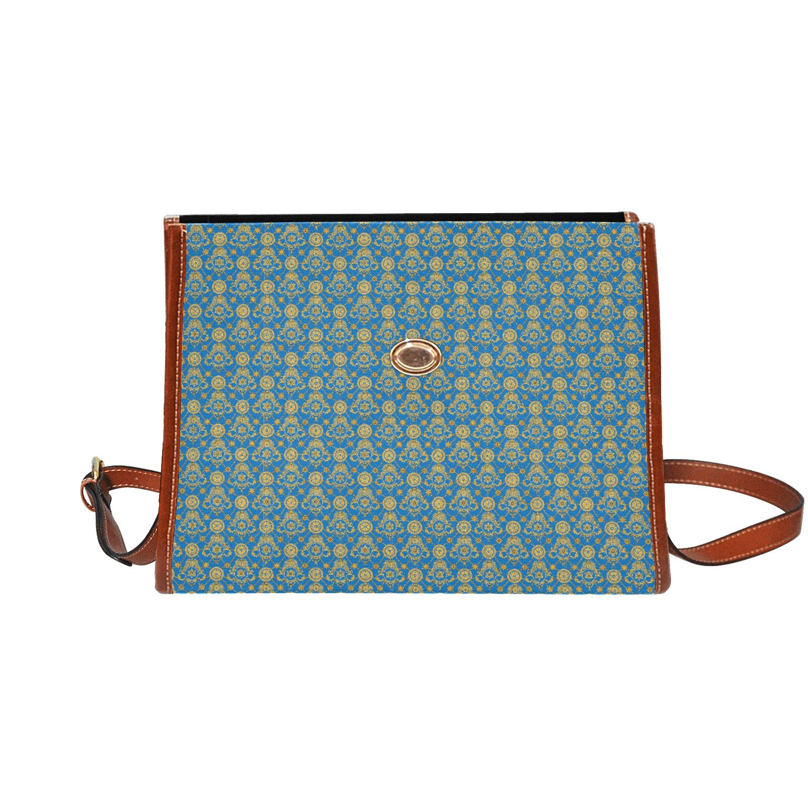 fullbreedcustom Waterproof Canvas Bag-Brown (All Over Print) (1641) - Image 2
