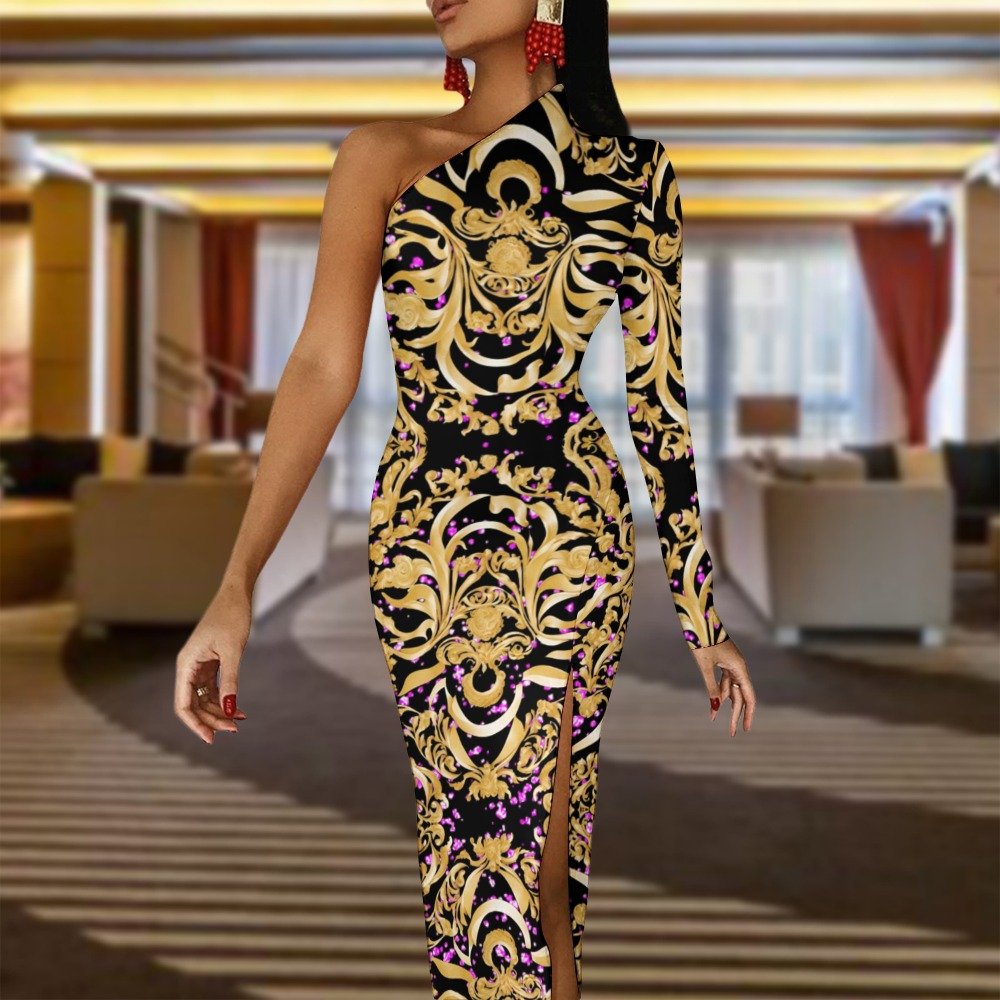 fullbreedcustom Half Sleeve Slit Dress - Image 11