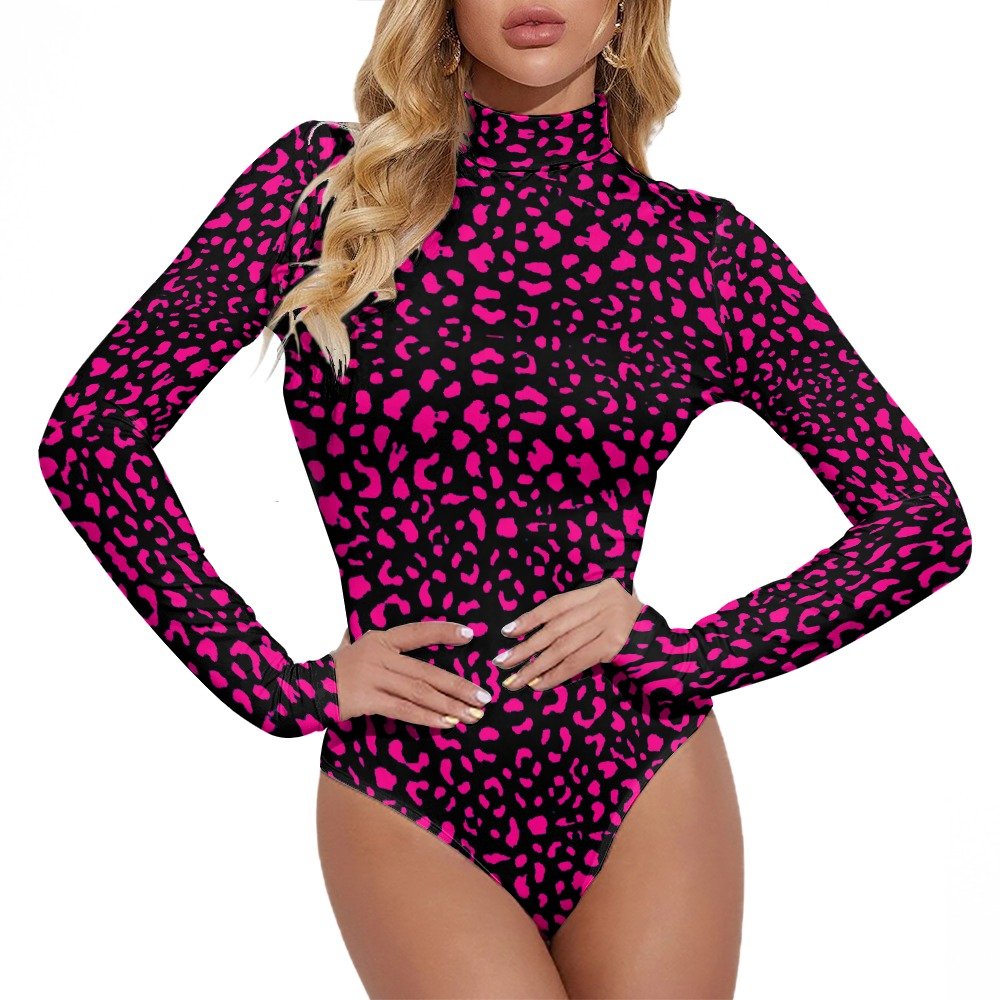 FullbreedCustom Women's Turtleneck Long Sleeve Bodysuit - Image 3
