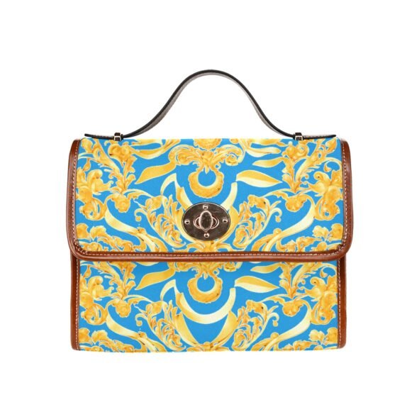 fullbreedcustom Waterproof Canvas Bag-Brown (All Over Print) (1641)