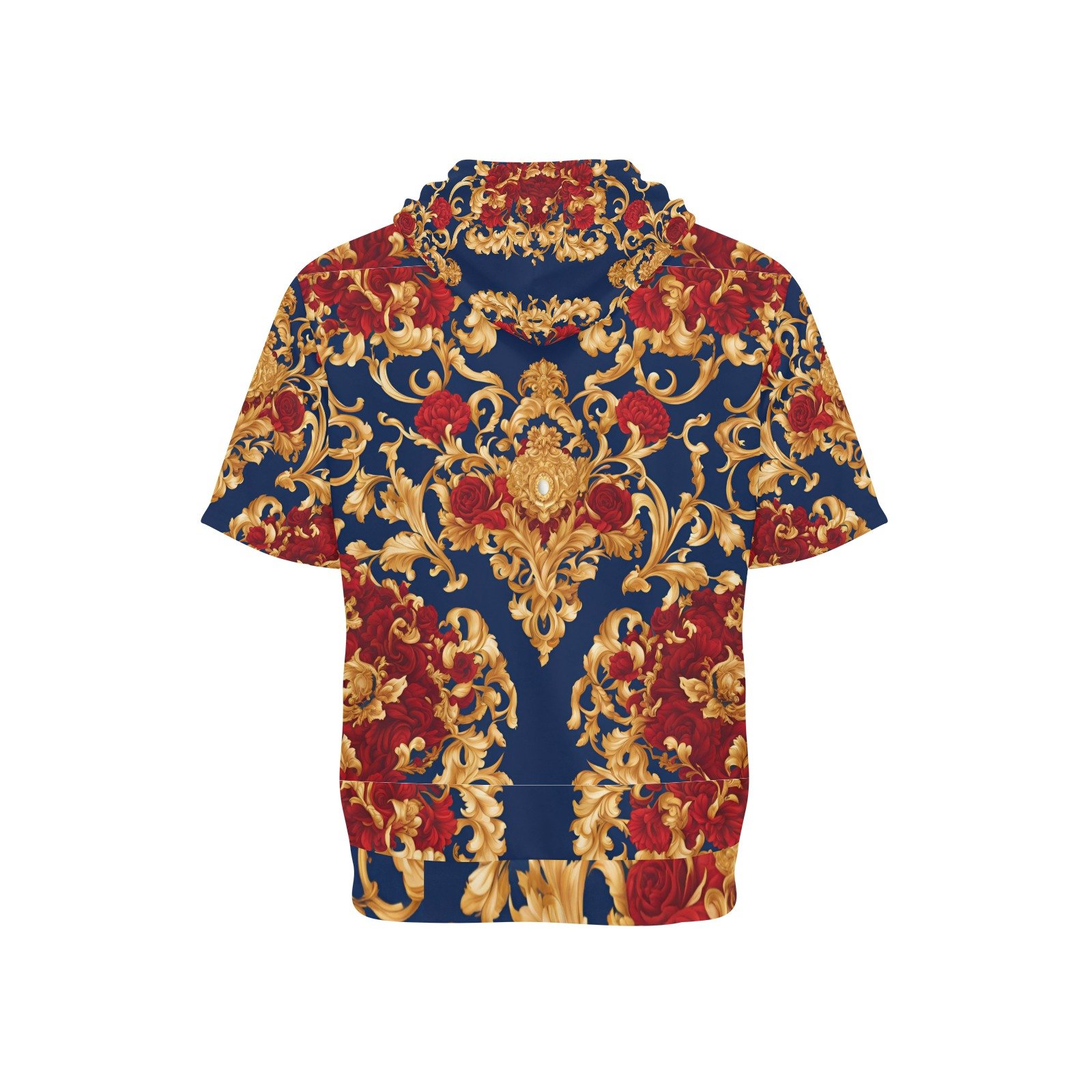 fullbreedcustom. Men's Short Sleeve Fleece Hoodie (H54) - Image 4