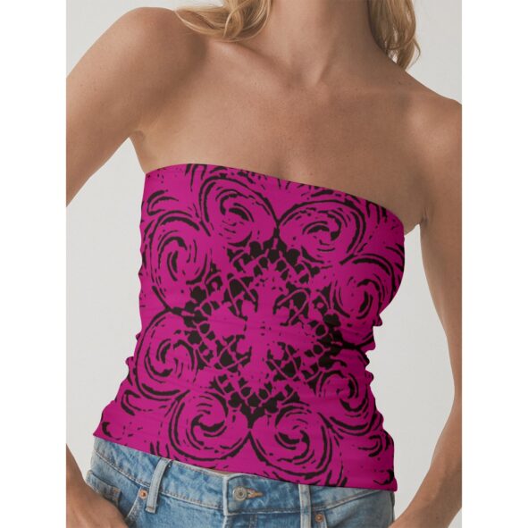 fullbreedcustom.Print Women's Double-Layer Strapless Top