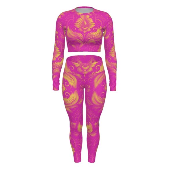 fullbreedcustom.Print Women's Sport Set With Backless Top And Leggings