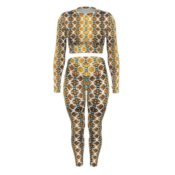 fullbreedcustom. Print Women's Sport Set With Backless Top And Leggings