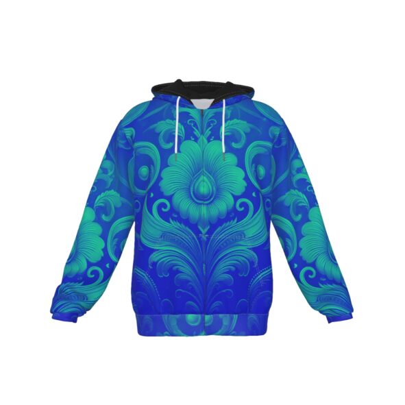 fullbreedcustom Print Zip Up Hoodie With Pocket