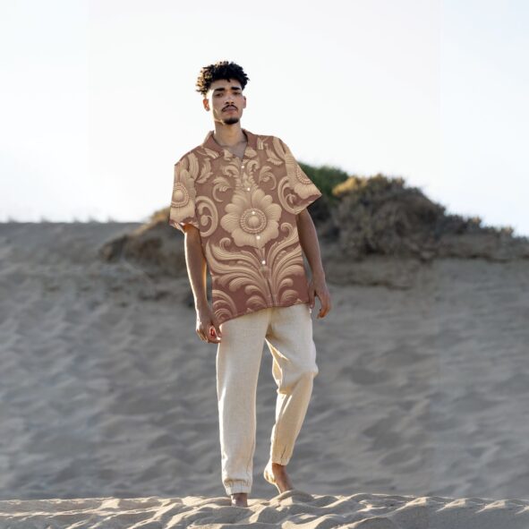 /fullbreedcustom Print Men's Hawaiian Shirt With Button Closure