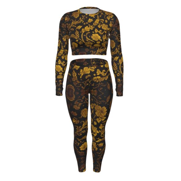 fullbreedcustom. Print Women's Sport Set With Backless Top And Leggings