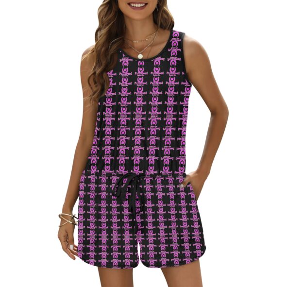 fullbreedcustom Print Vest Short Jumpsuit (Sets 15)