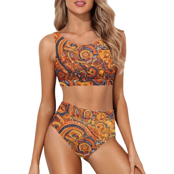 fullbreedcustom Women's Crop Top Bikini Set (S21)