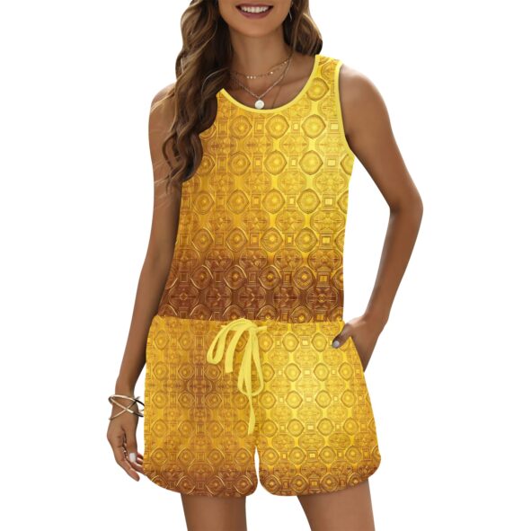 FullbreedCustom Print Vest Short Jumpsuit (Sets 15)