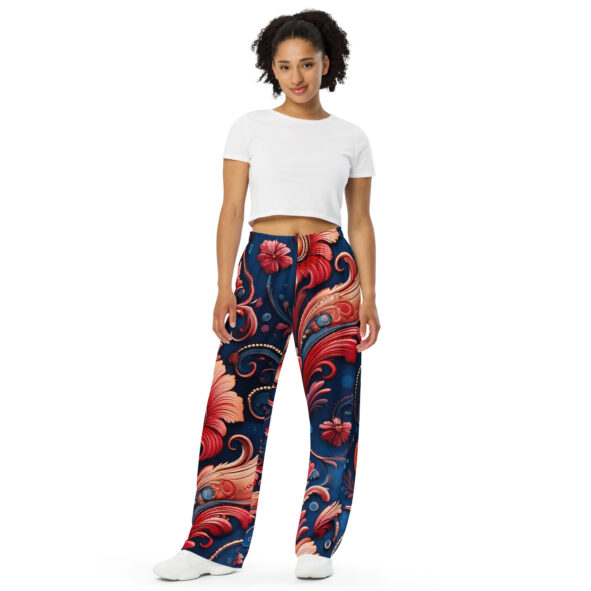 All-over print unisex wide-leg pants