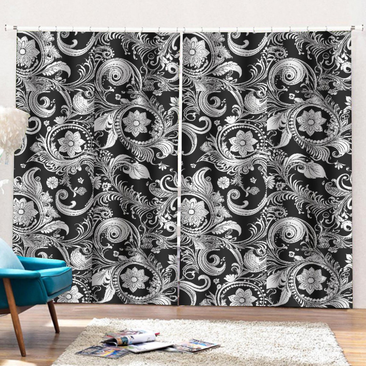 fullbreedcustomg Curtains with Hooks (Large Size)