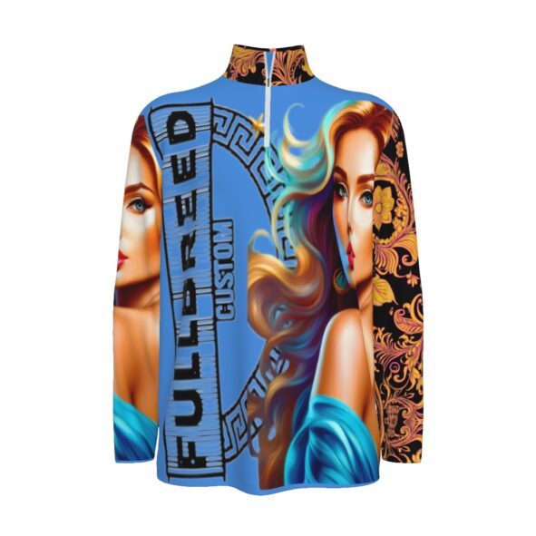 Fullbreedcustomr Print Men's Sports Collar Jersey With Long Sleeve