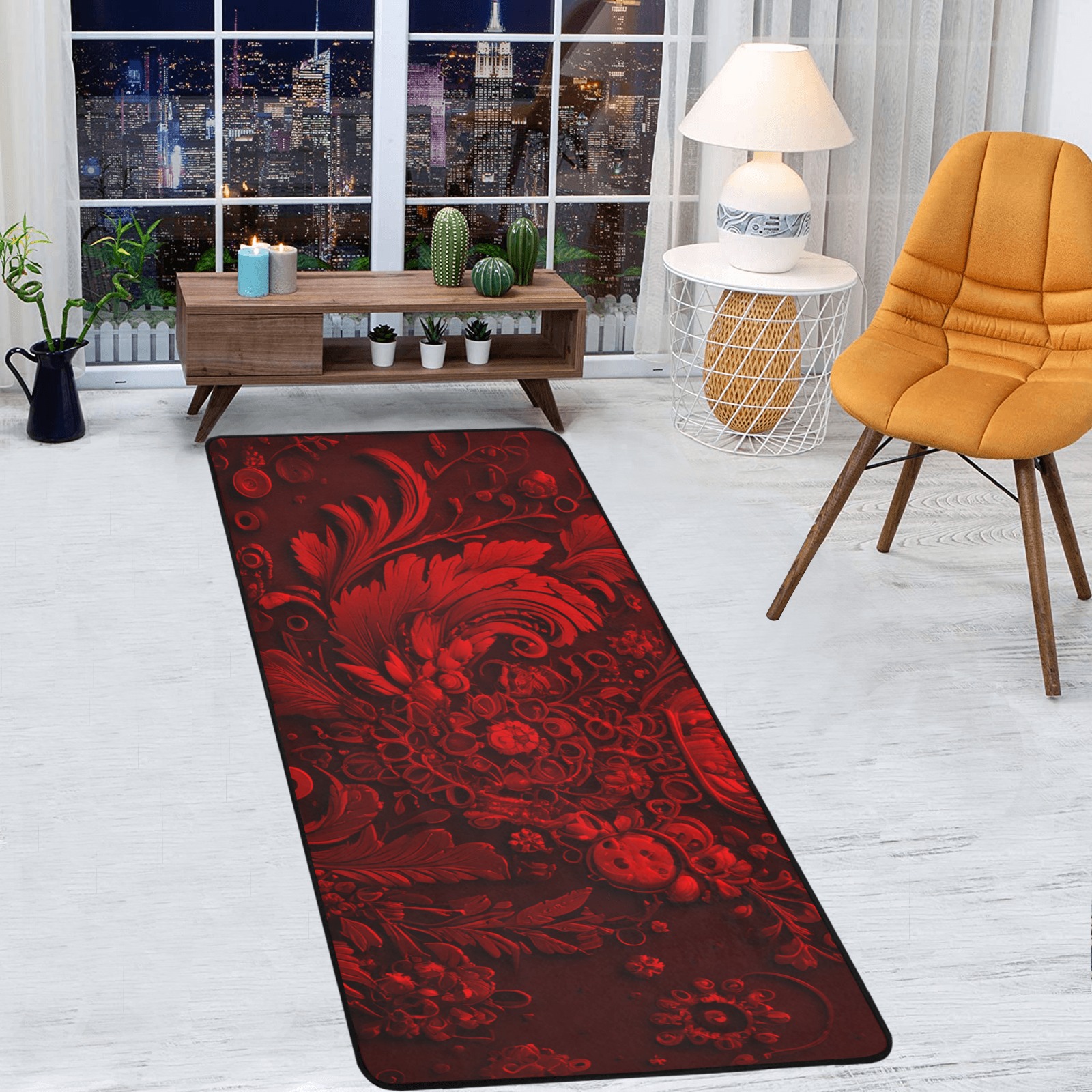 fullbreedcustom Area Rug with Black Binding 7'x3'3'' - Image 2