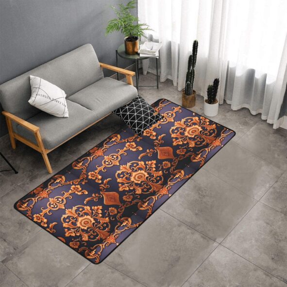 fullbreedcustom Area Rug with Black Binding  7'x3'3''