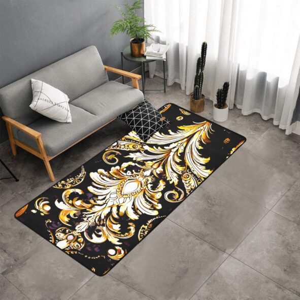 fullbreedcustom Area Rug with Black Binding  7'x3'3''