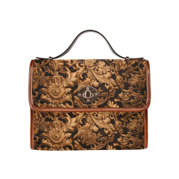 fullbreedcustom Waterproof Canvas Bag-Brown (All Over Print) (1641)