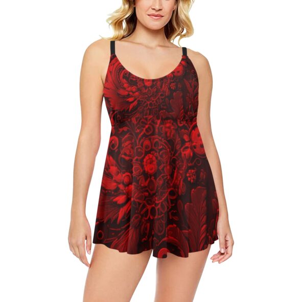 Fullbreedcusom Chest Pleat Swim Dress (S31)