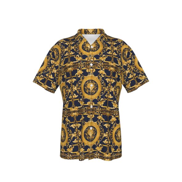 FullbreedCustom Print Men's Hawaiian Shirt With Button Closure