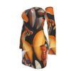 FullbreedCustom Print Women's Off-shoulder Back Lace-up Dress - Image 4