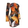 FullbreedCustom Print Women's Off-shoulder Back Lace-up Dress - Image 3