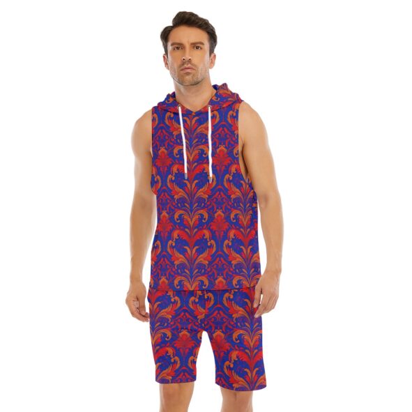 All-Over Print Men's Sleeveless Vest And Shorts Set