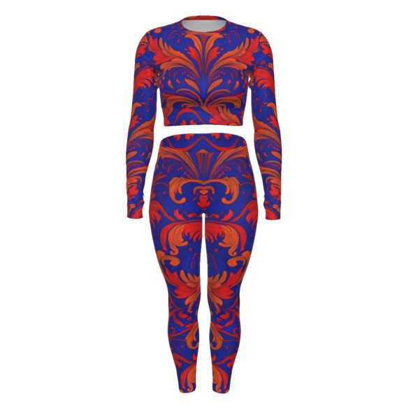 FullbreedCustom Print Women's Sport Set With Backless Top And Leggings