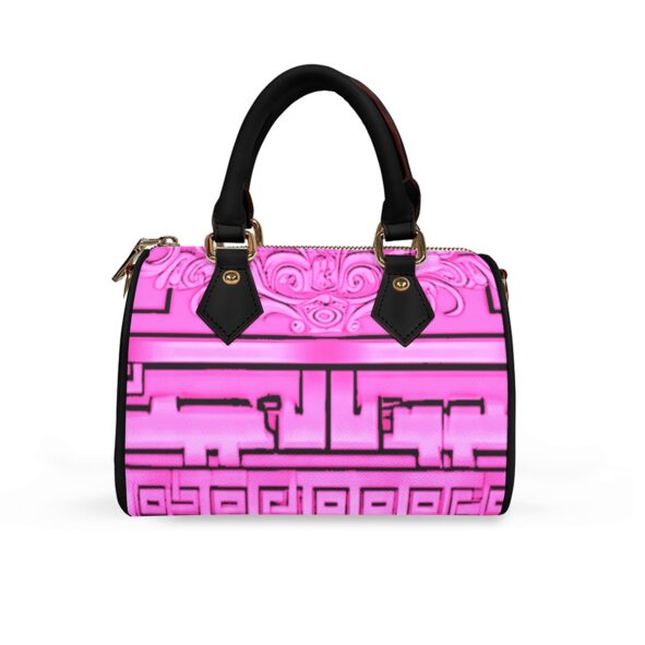 FullbreedCustom  Classic Barrel-Shaped PU Leather Handbag