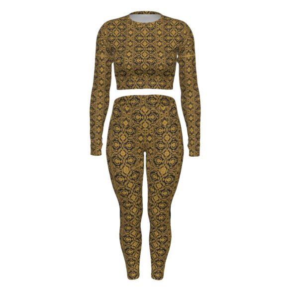 FullbreedCustom Print Women's Sport Set With Backless Top And Leggings