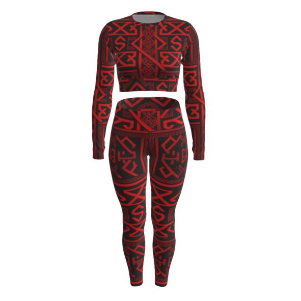 FullbreedCustom Print Women's Sport Set With Backless Top And Leggings