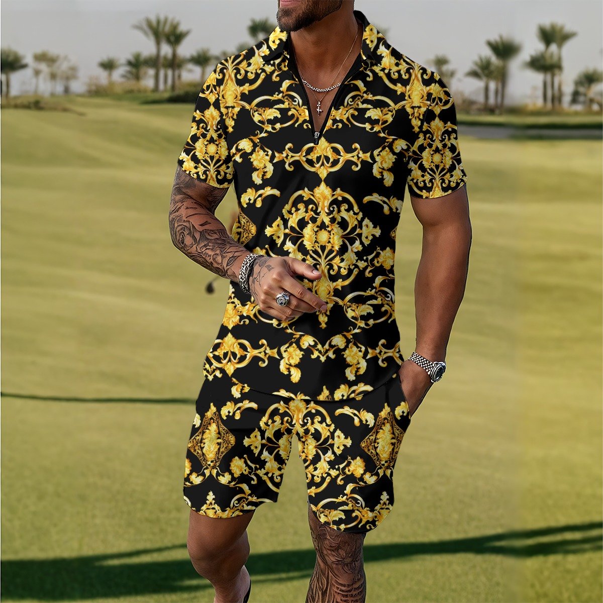 FullbreedCustom Print Men's Polo Sportswear Set