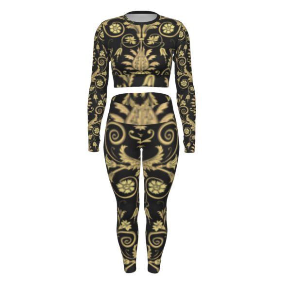 FullbreedCustom Print Women's Sport Set With Backless Top And Leggings