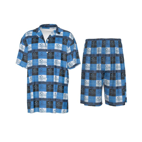 FullbreedCustom Print Men's Imitation Silk Shirt Suit