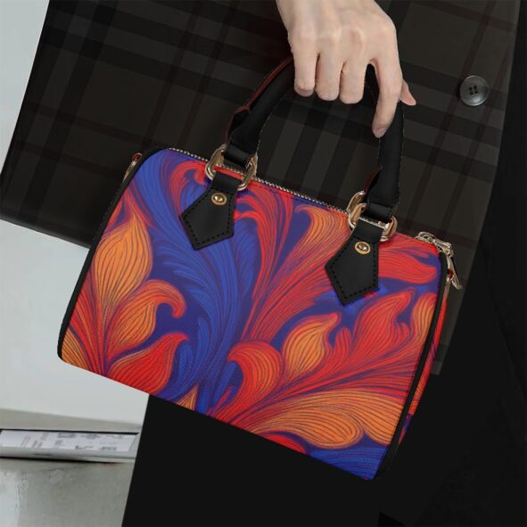 FullbreedCustom Classic Barrel-Shaped PU Leather Handbag