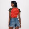 FullbreedCustom  Print Women's Raglan Cropped T-shirt - Image 4