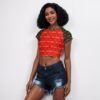 FullbreedCustom  Print Women's Raglan Cropped T-shirt - Image 3