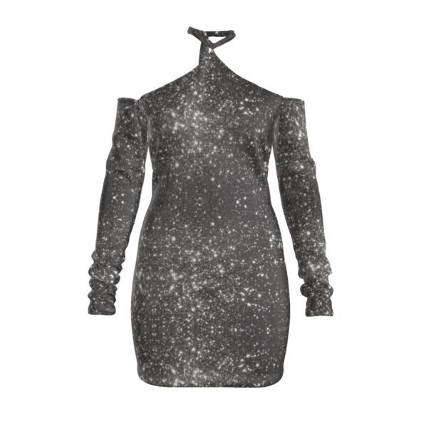 FullbreedCustom  Print Women's Halter Lace-up Dress