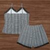 FullbreedCustom   Print Women's Cami Home Suit With Lace Edge - Image 2