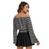 FullbreedCustom   Print Women's Off-shoulder Top And Skirt Set - Image 4