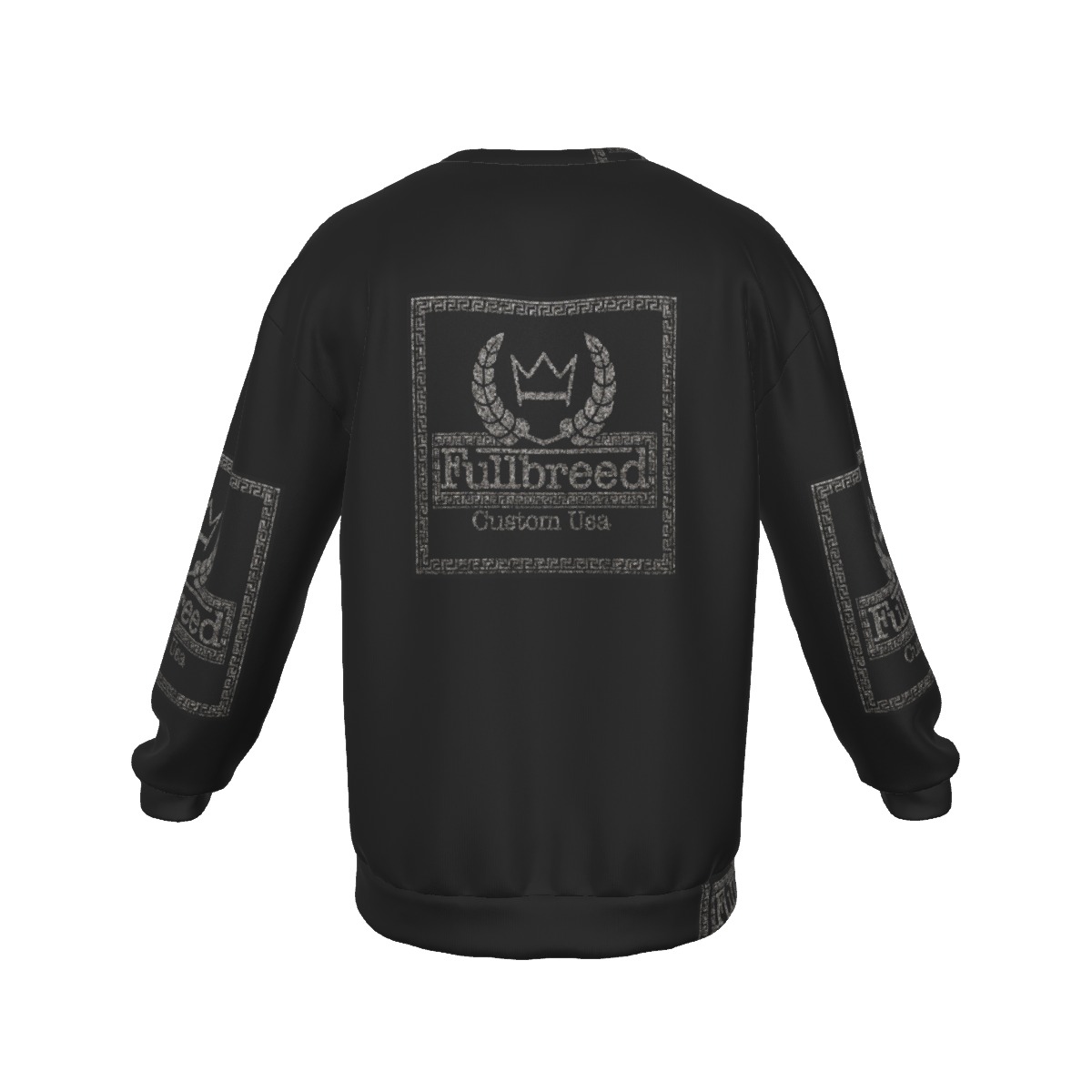 FullbreedCustom Print Men's Drop Shoulder Round Neck Long-Sleeved Sweatshirt - Image 2