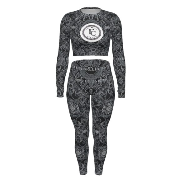 FullbreedCustom Print Women's Sport Set With Backless Top And Leggings