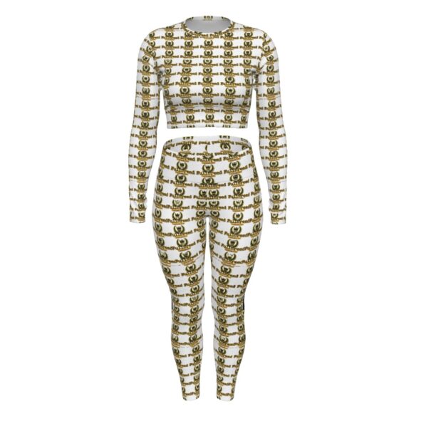 FullbreedCustom Print Women's Sport Set With Backless Top And Leggings